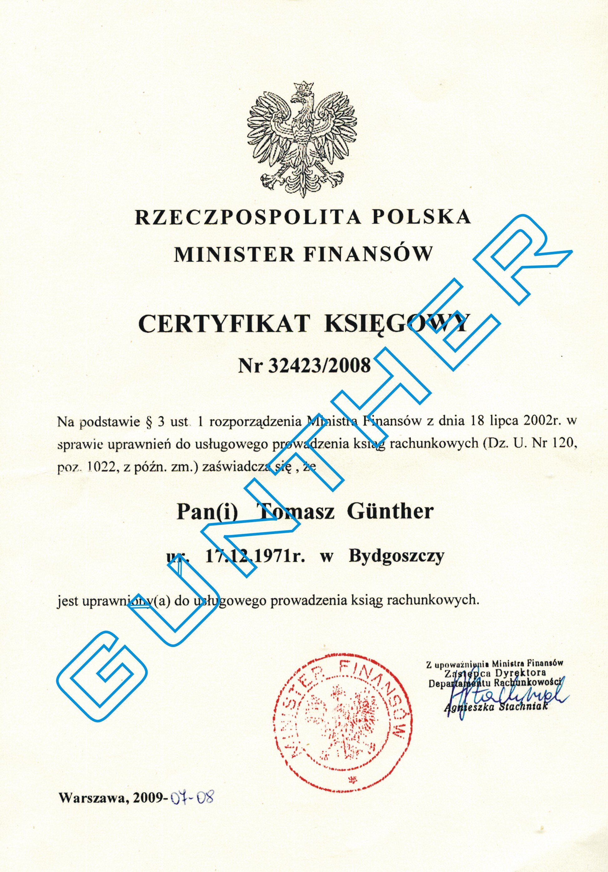 Certyfikat ksigowy